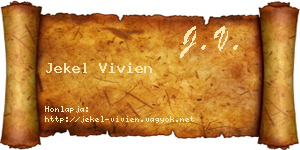 Jekel Vivien névjegykártya